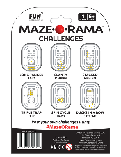 Maze-O-Rama Magnetized Phone Fidget Black