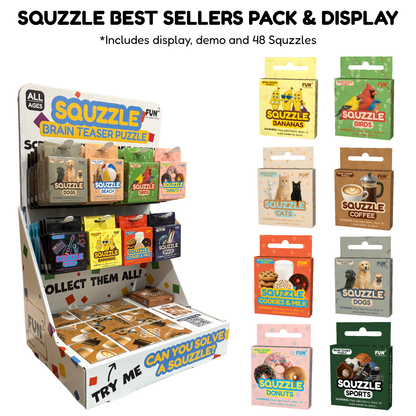 Squzzle 48-Piece Display w/ product offset deal (Best Sellers)