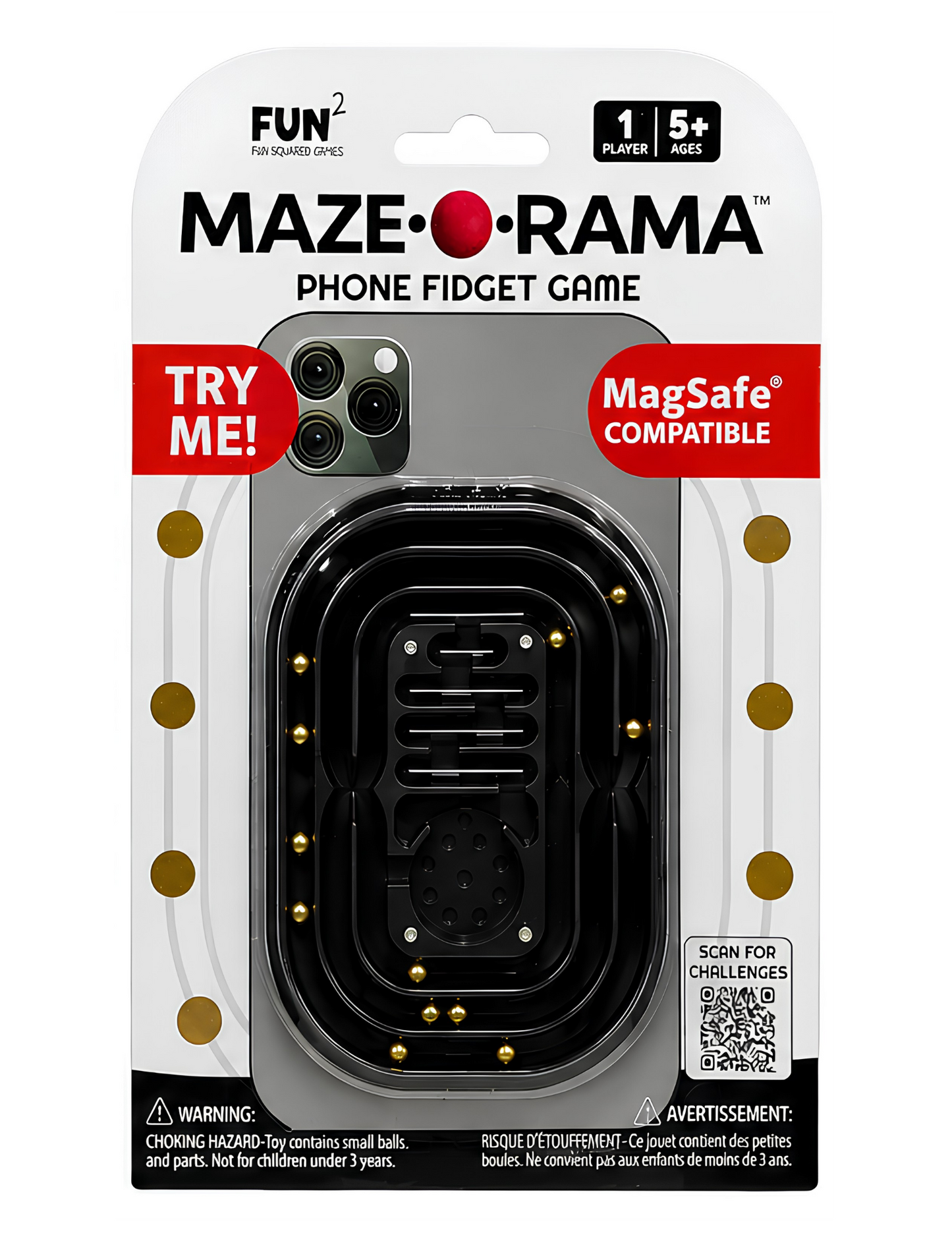 Maze-O-Rama Magnetized Phone Fidget Black