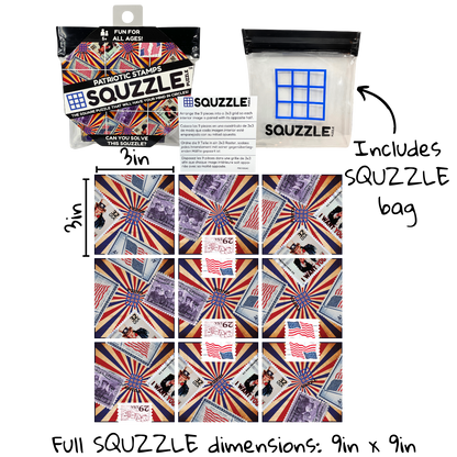 Patriotic Stamps Squzzle Puzzle